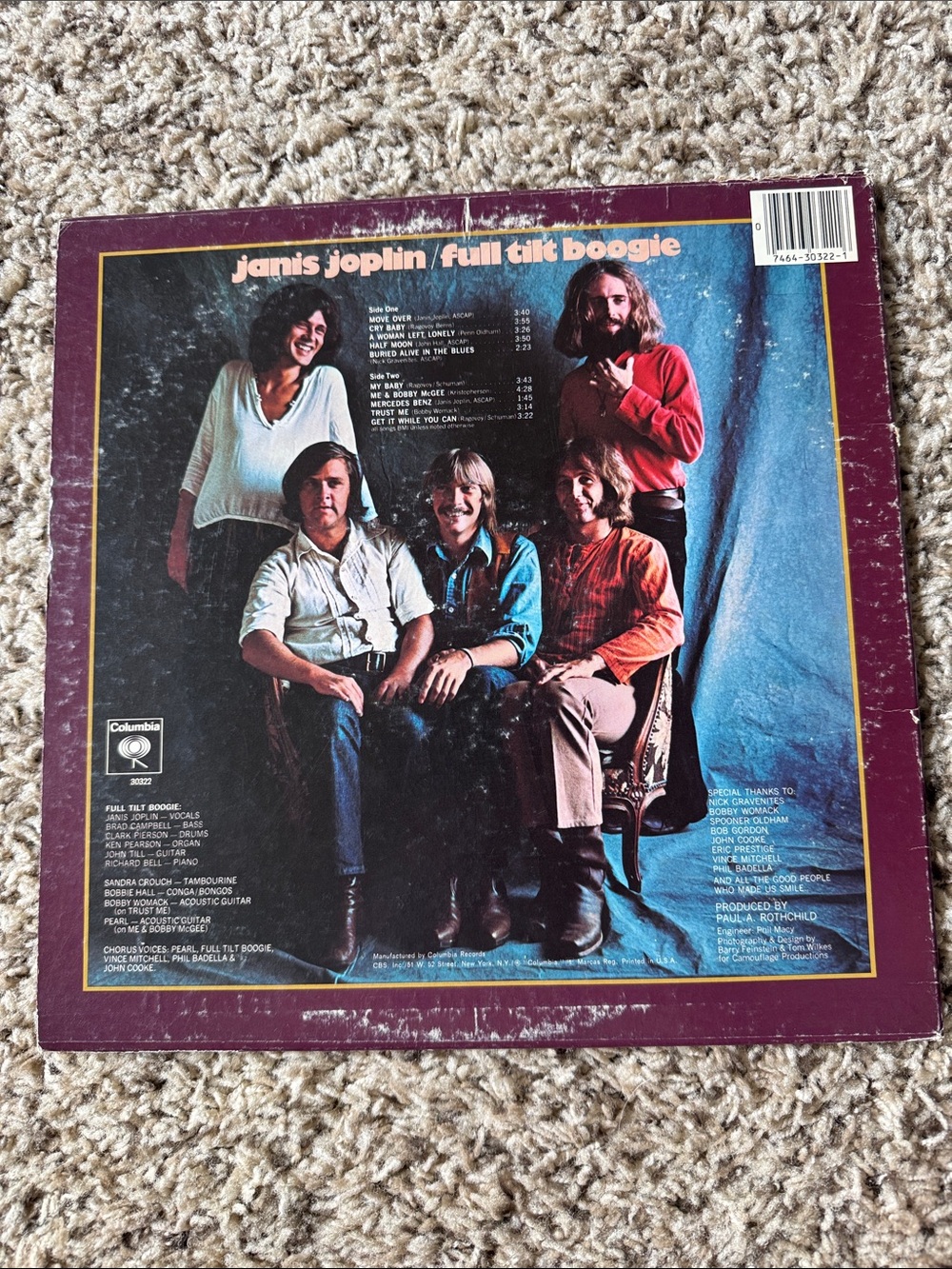 Vintage Janis Joplin Pearl Record - Picture 2 of 3
